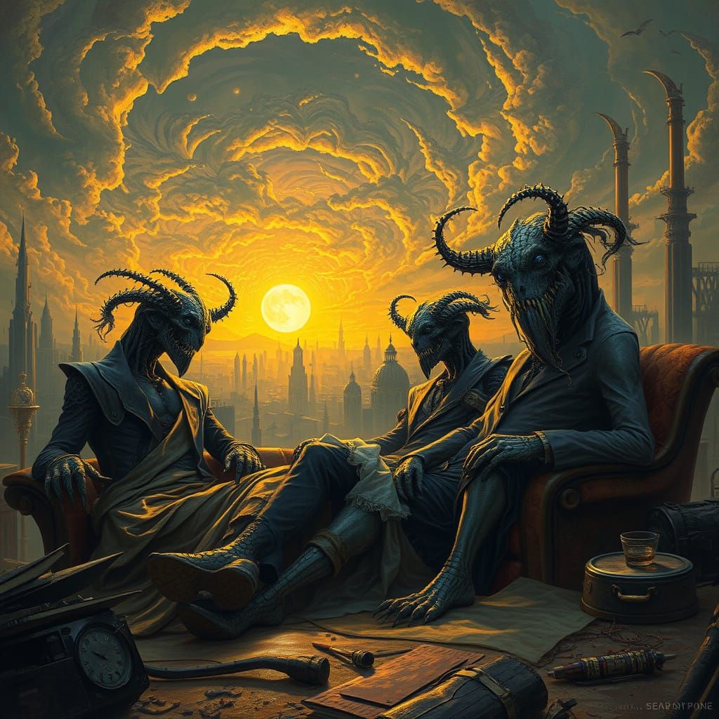 Monsters Succumb to Complacency in a Decaying Steampunk Metr...