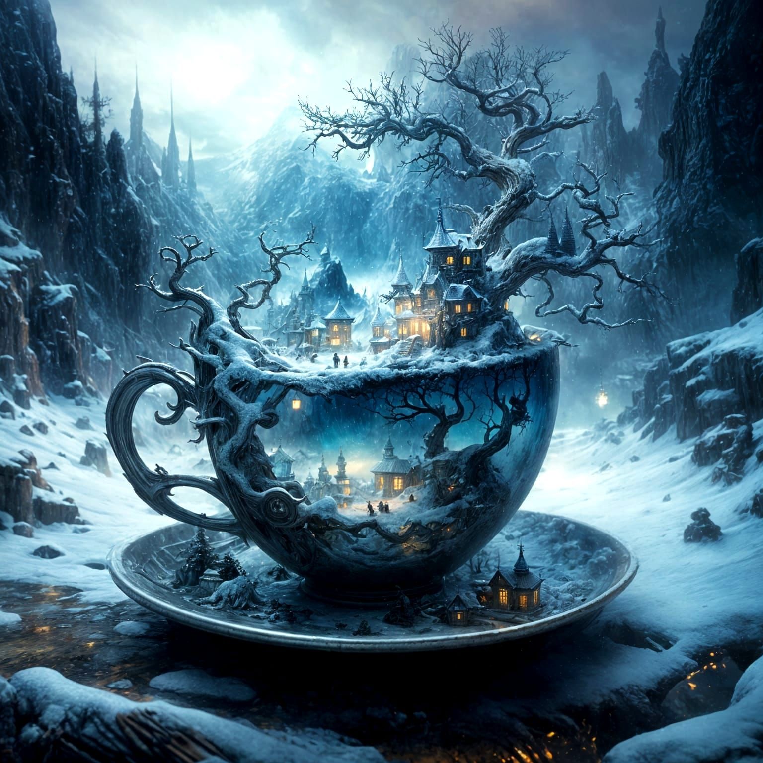 Winter Teacup