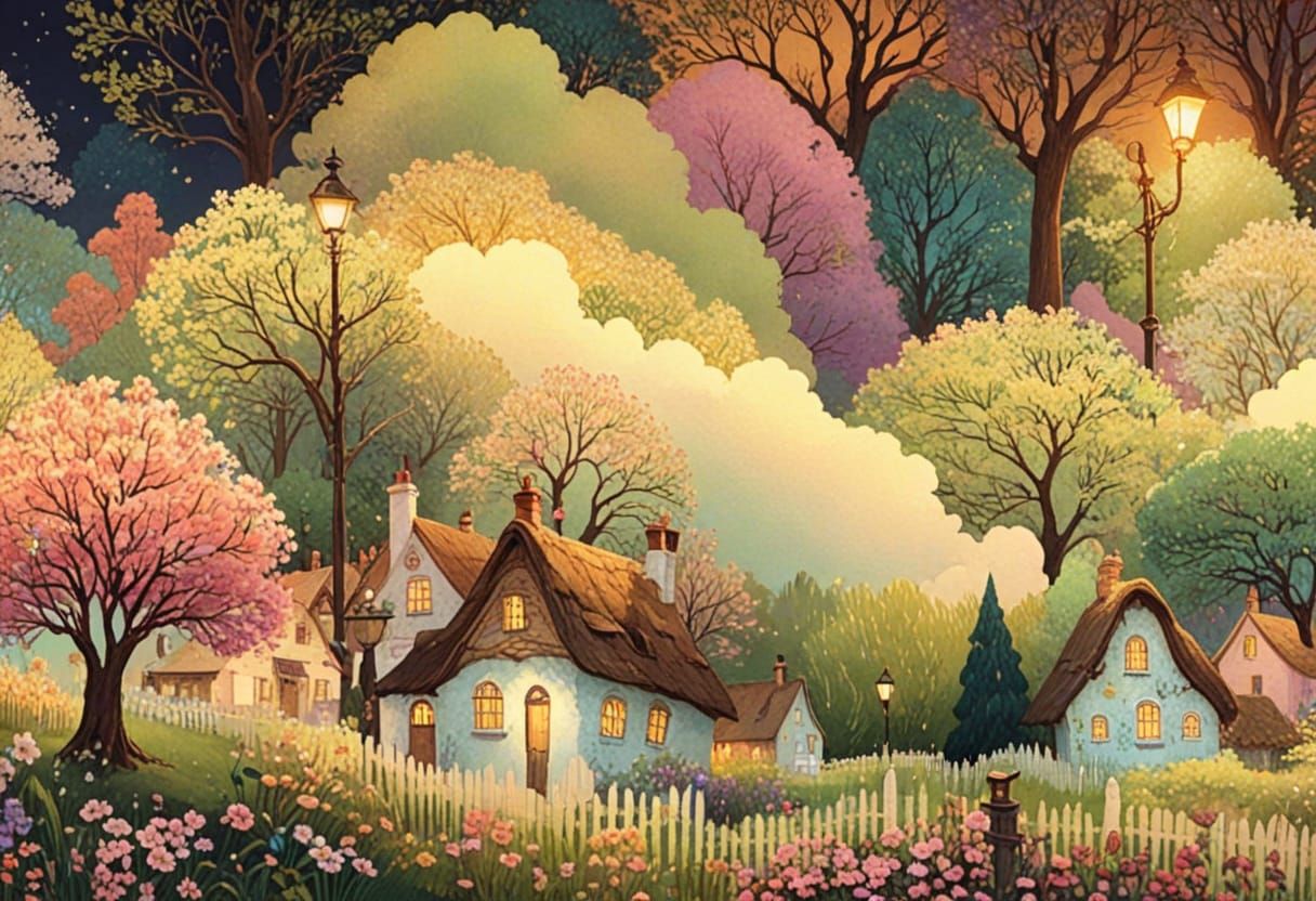Whimsical landscape.