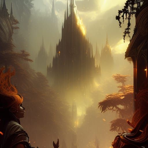 Dark Fantasy Elf King in Splendid Hyperdetailed Art