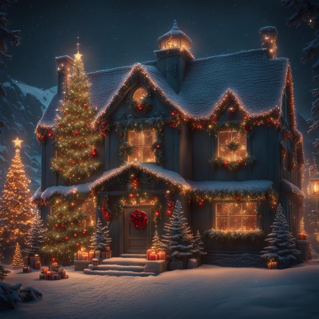 Magical Christmas Fantasy in Vibrant Detail