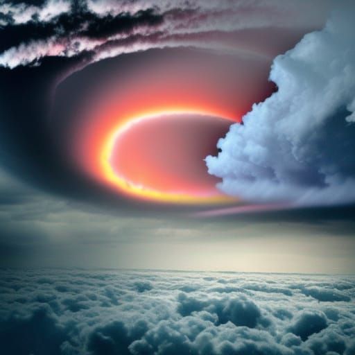 Something apocalyptic is lurking above the clouds