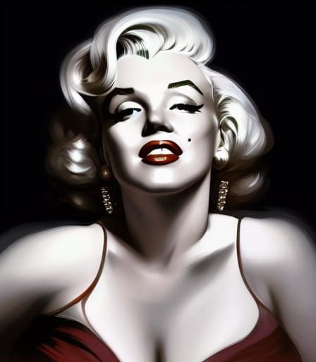 Marilyn Monroe Portrait in Art Nouveau Style