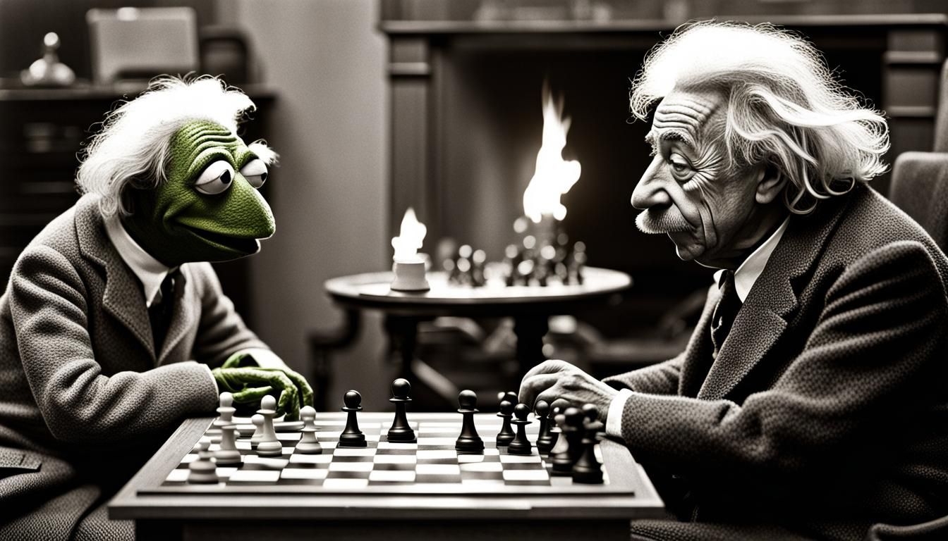 The Frog and the Genius Play Chess by the Flickering Flames