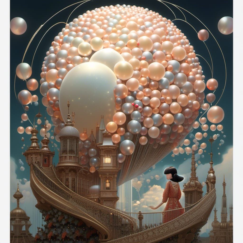 Fantasy Love Bubble in Digital Art Style