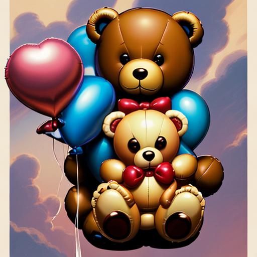 a very cute balloon teddy bear
