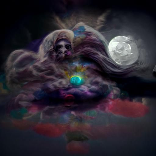 Haunting Full Moon on a Midnight Sky