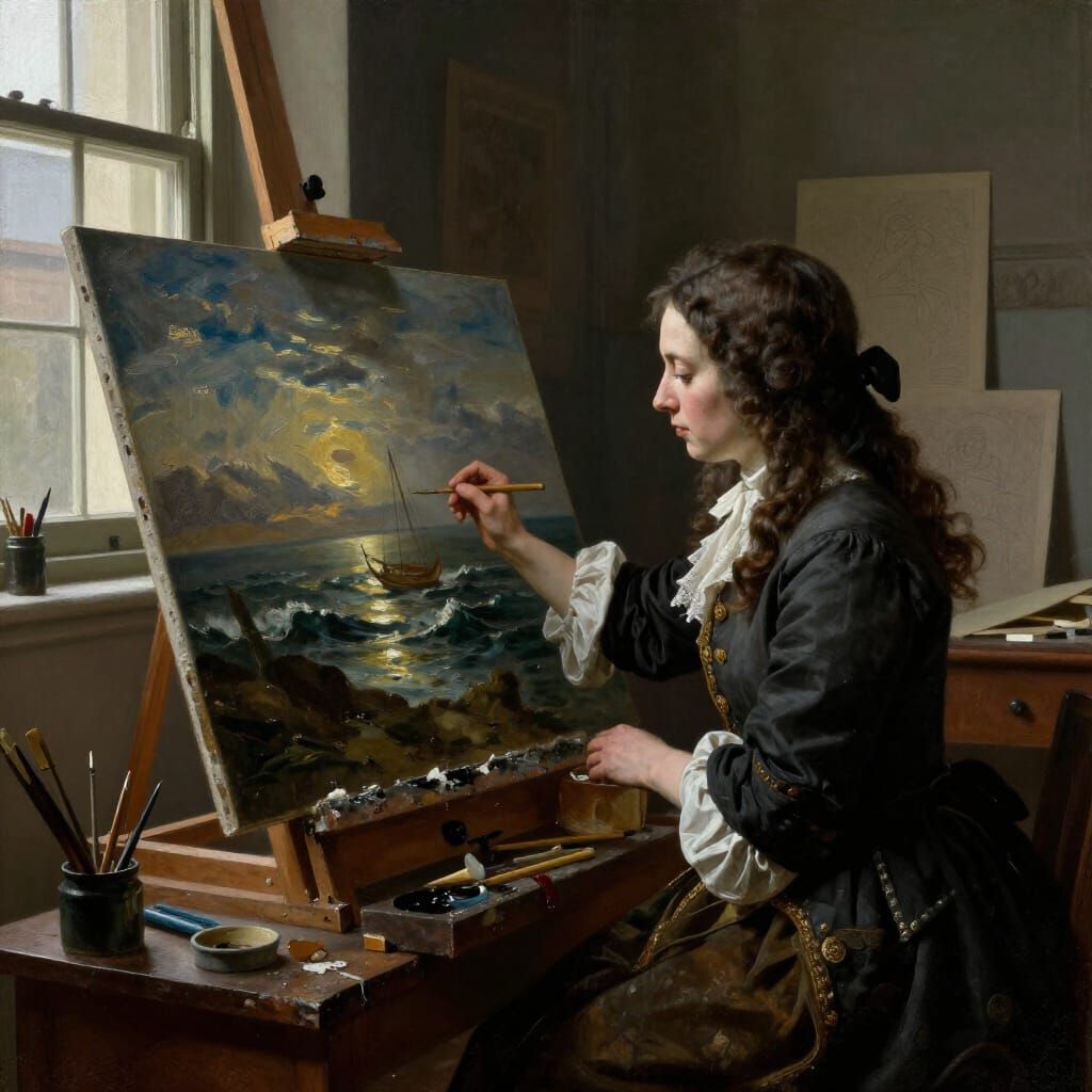 18th Century Artist Paints Seascape in Dramatic Light