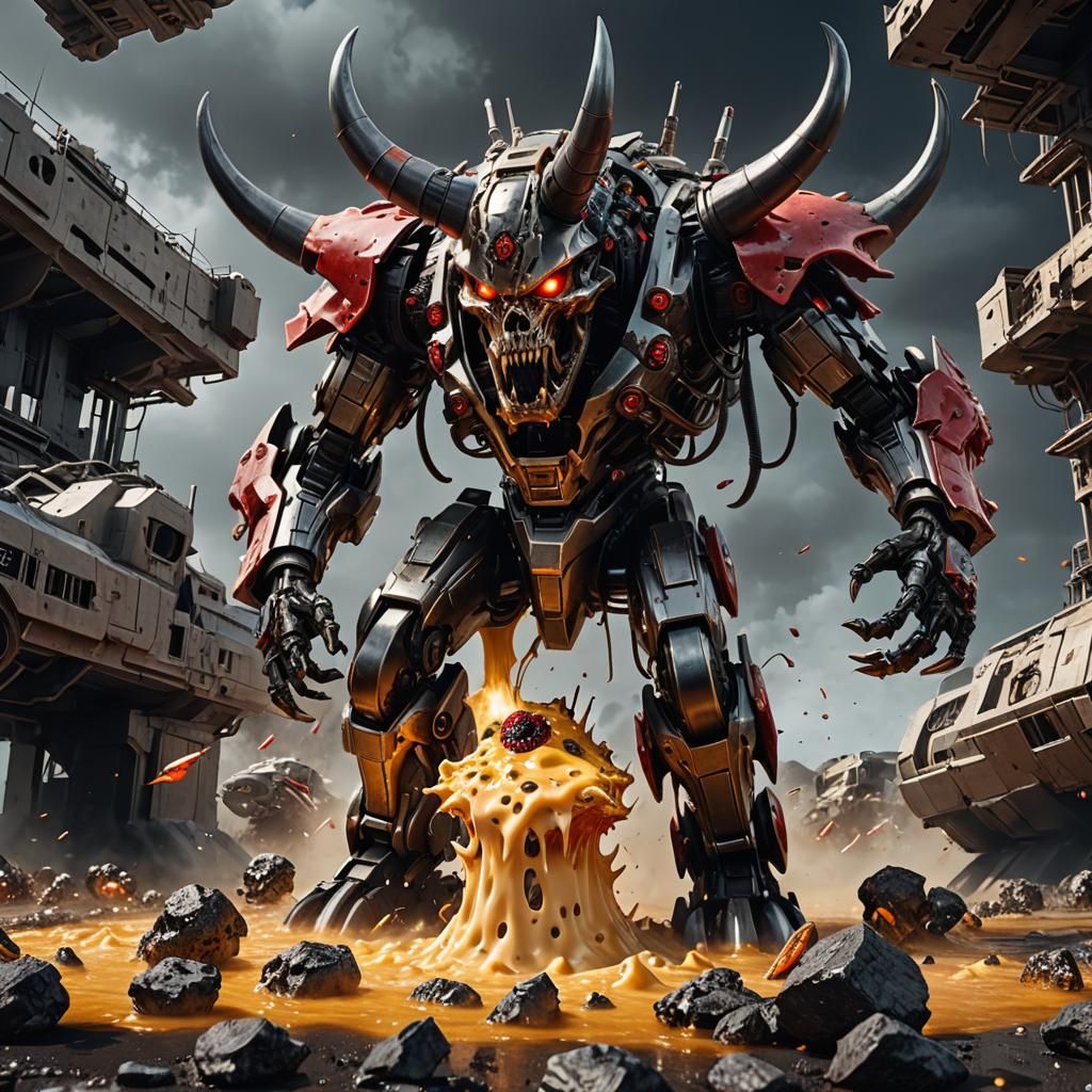 Sci-Fi Cheese Monster Battles Government Forces in Epic 8K C...