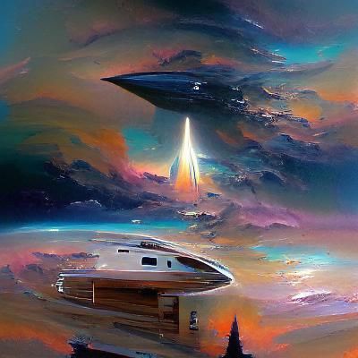 Steam-Powered Locomotive Journeys Through Futuristic Landsca...