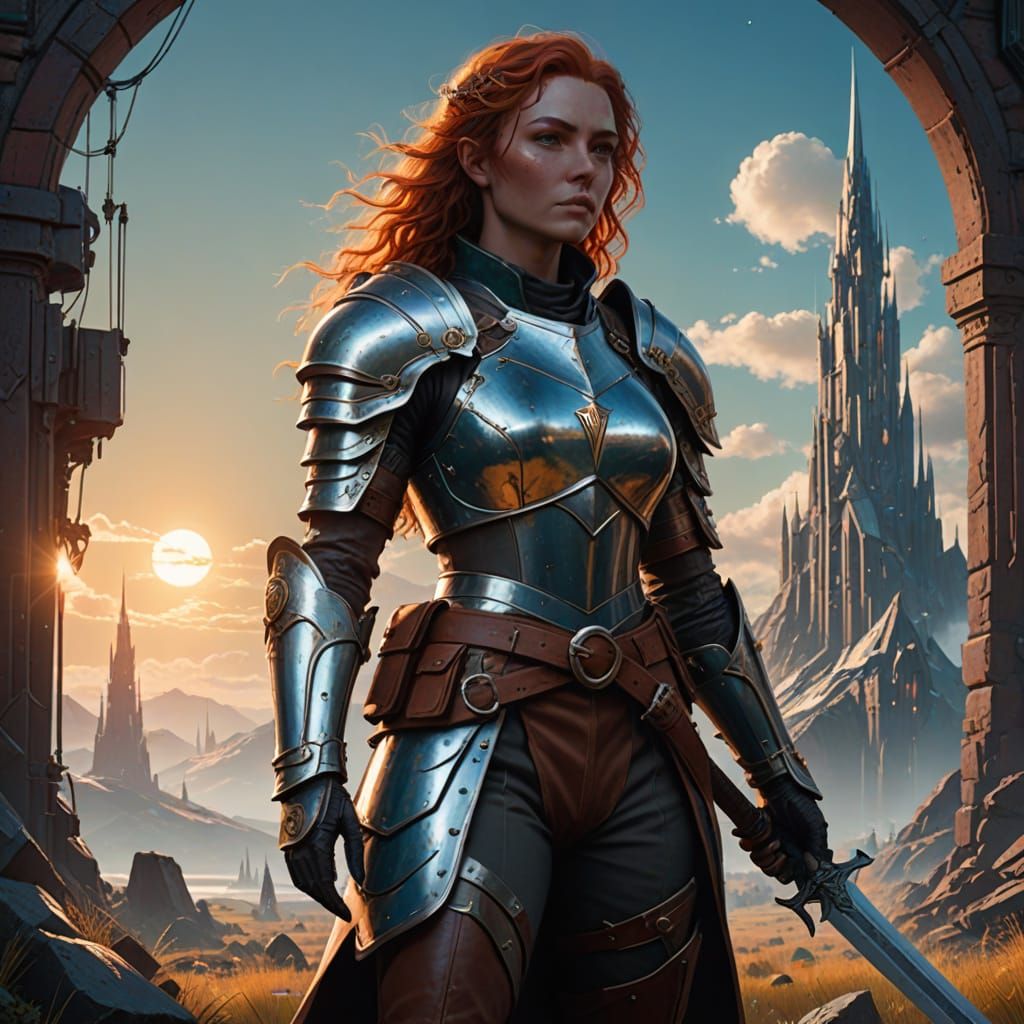 Ethereal Elf Warrior in Richly Detailed Fantasy Armor