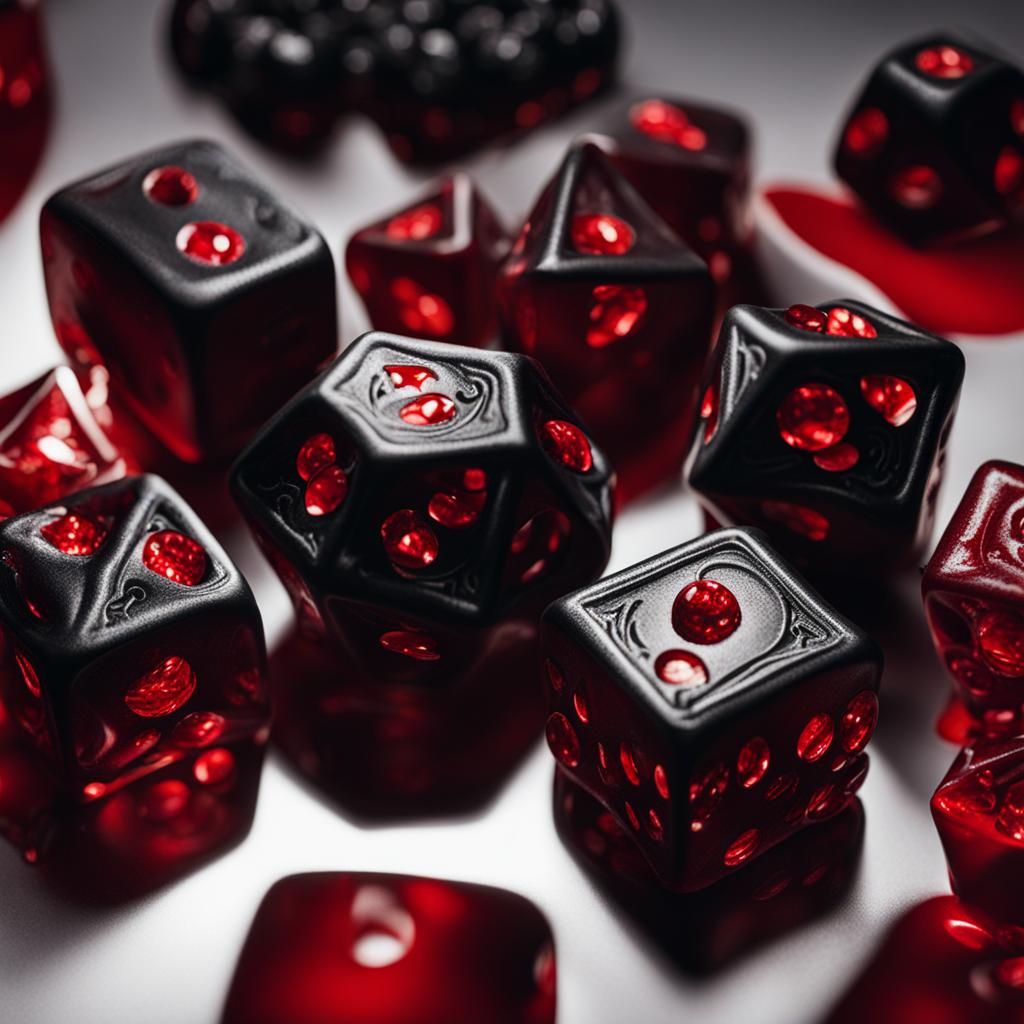 Mystical Gods Roll Dice in Dark Realm