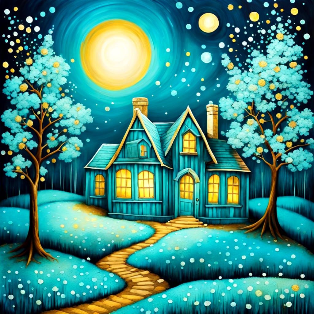 AI Generated Turquoise Dreams Artwork