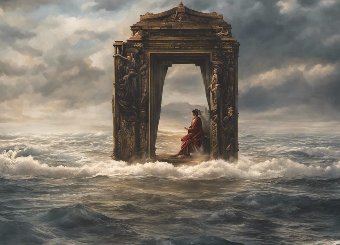 A Lonely Figure on a Desolate Shore