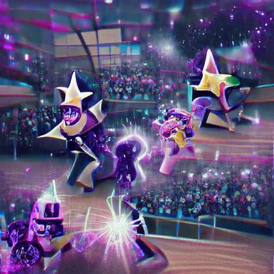 Celestial Chaos Under Starlight