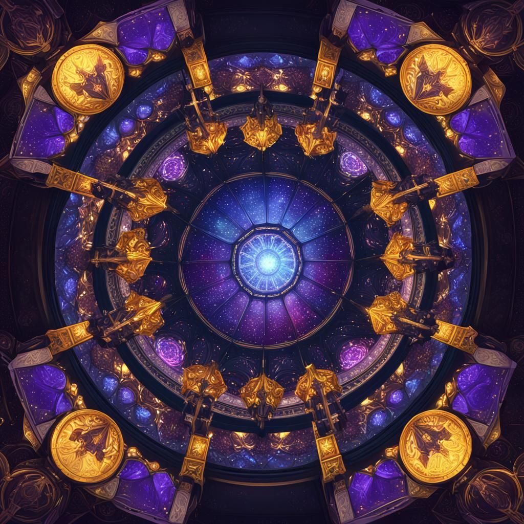 Dark Fantasy Cosmos in Vibrant Hues