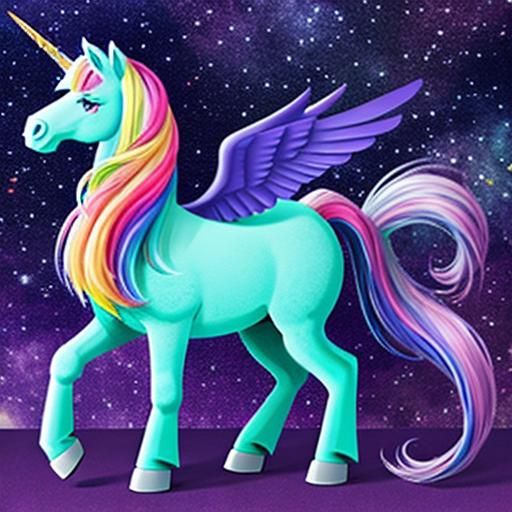 Surreal Alicorn in Mythical Landscape