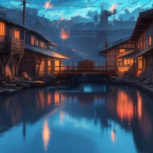 Astronaut Blacksmith in Radiant Anime Setting