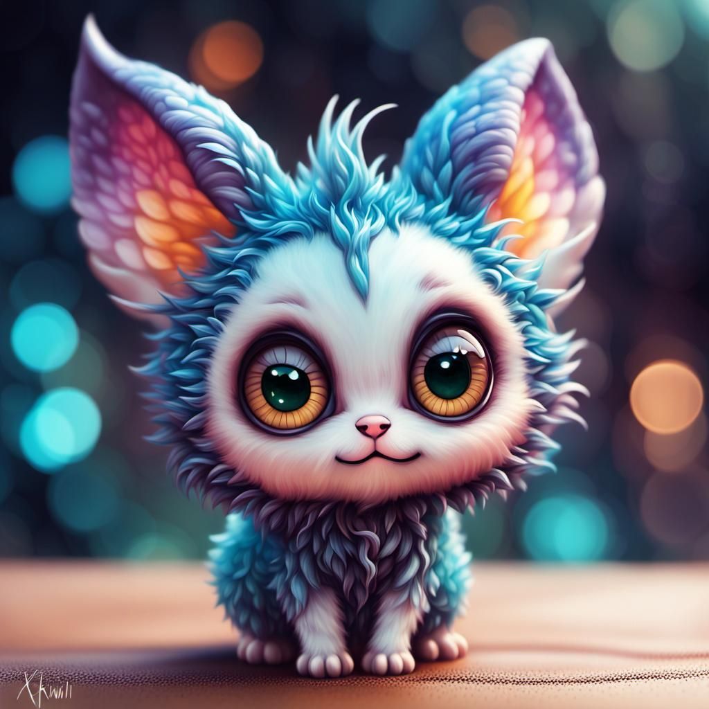 Chibi Creature in Whimsical Fantasy Art