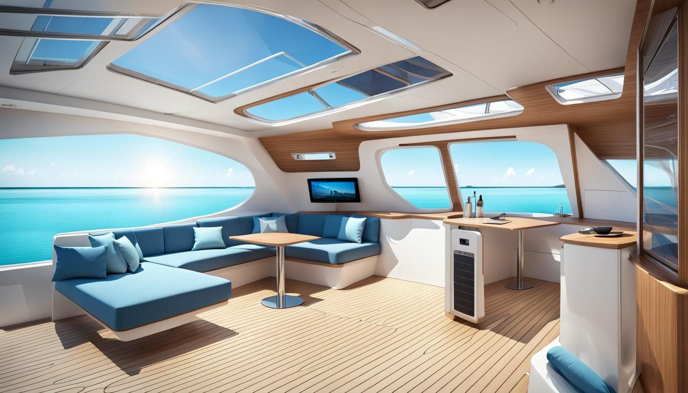 Luxurious Beachside Catamaran Interior