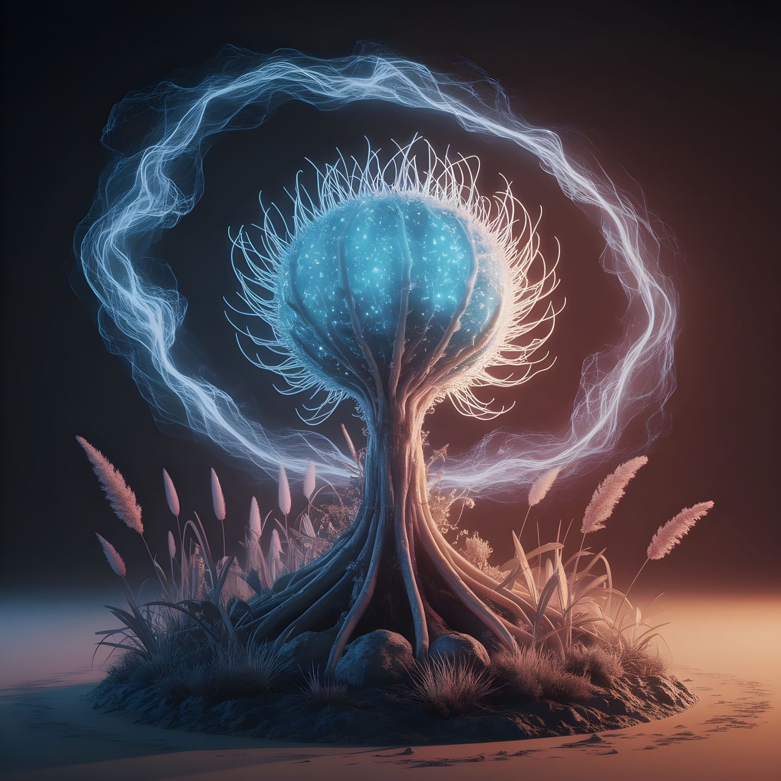 Mystical Alien Flora in Ethereal Light