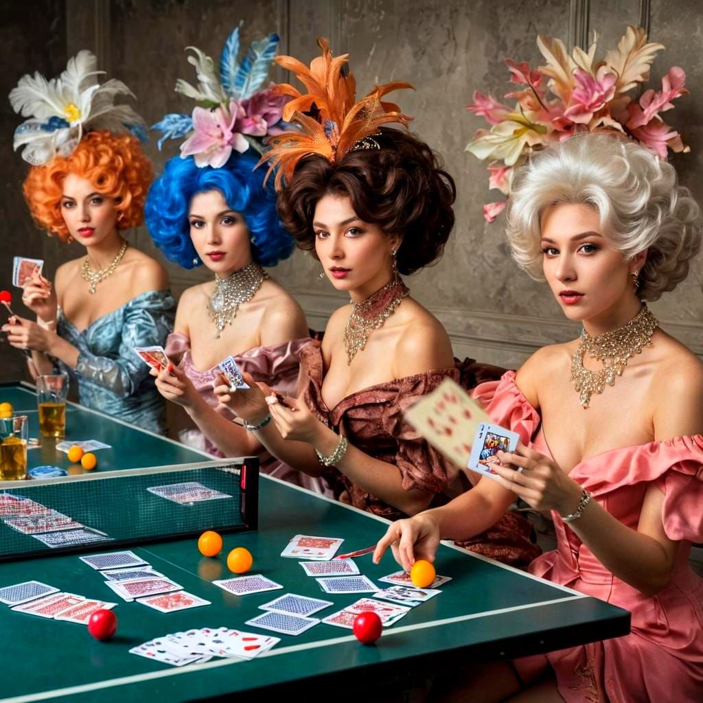 Elegant Ladies Master Dual Activities in High-Contrast Photo...