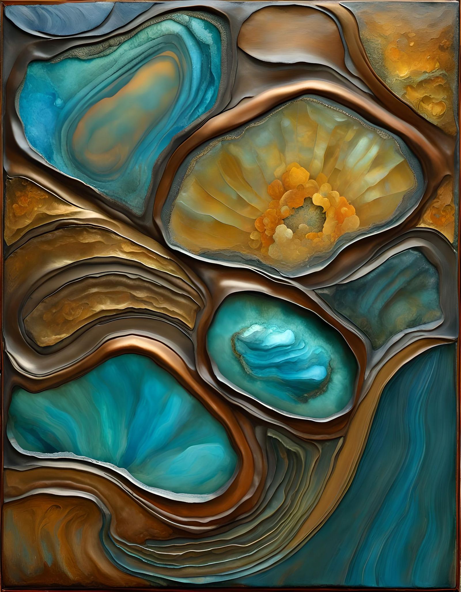 Surreal Muslin Face in Expressive Oil Paint