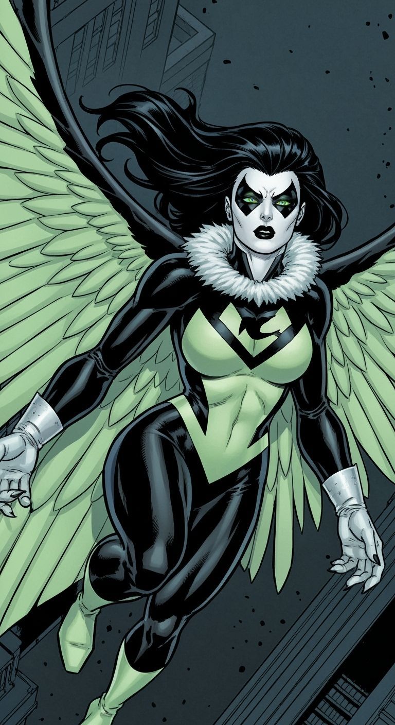 The Vulture Soaring Through Dark Skies, Comic Book Art