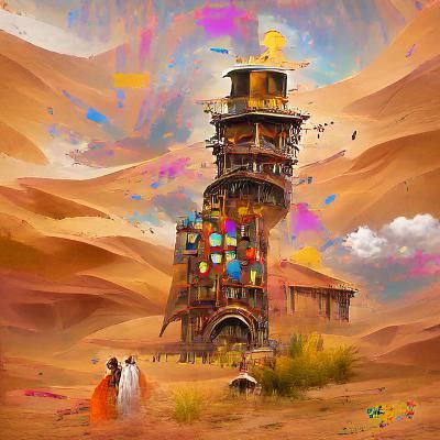 Steampunk Monastery with Clockwork Guardians