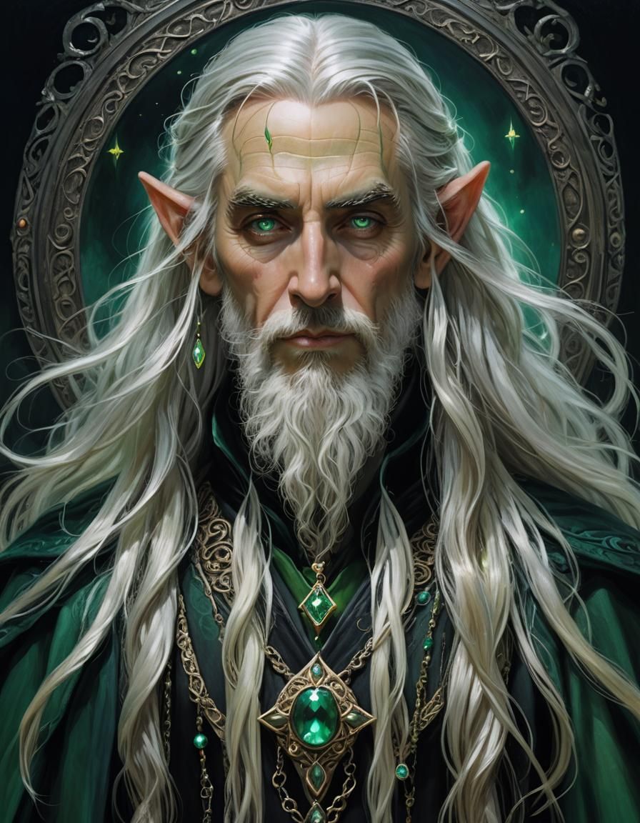 Majestic Elf Mage with Whimsical Glow