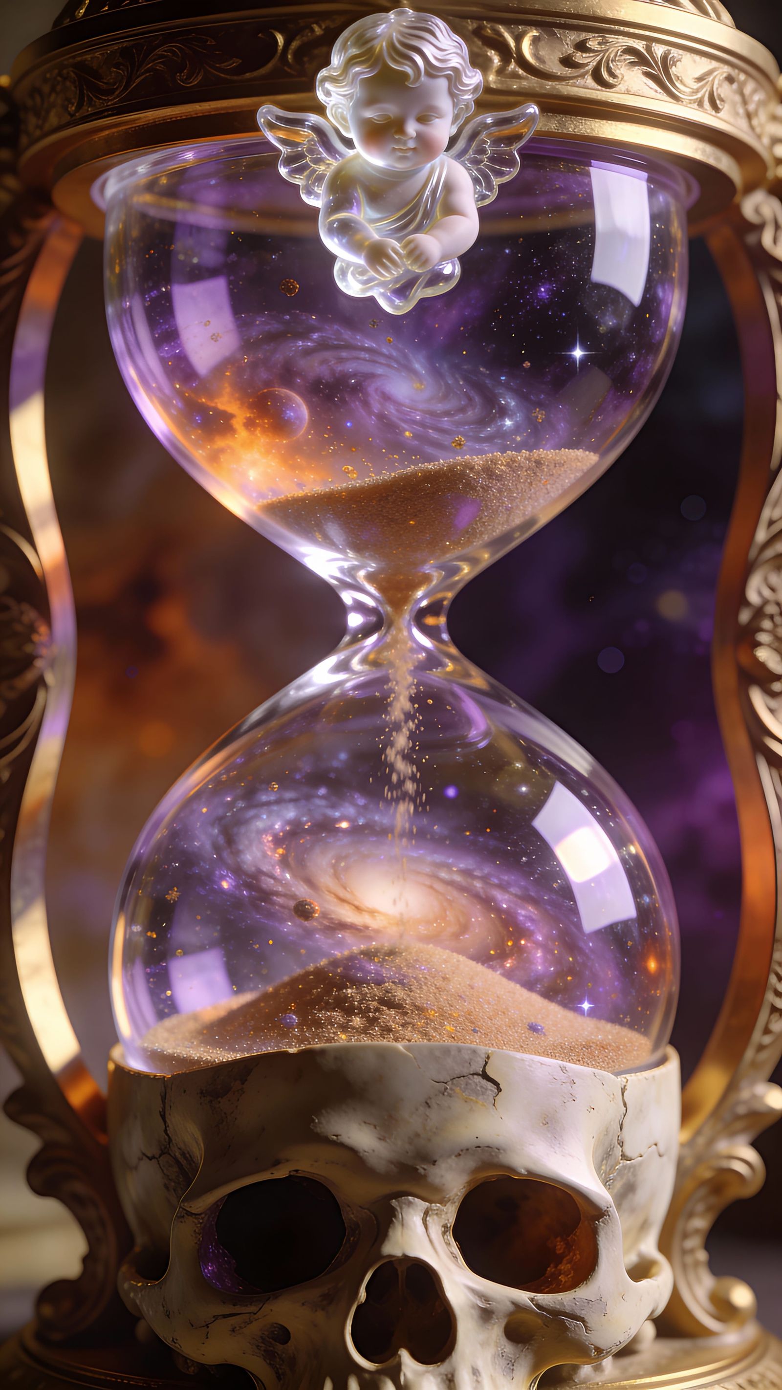 Galaxy Hourglass: Life, Death, and Cosmic Beauty