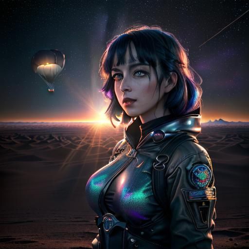 Mysterious Alien Crash in Ominous Desert Twilight