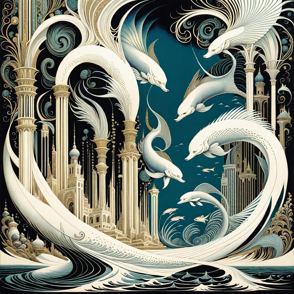 Surreal Underwater Metropolis Revealed in Chiaroscuro Master...