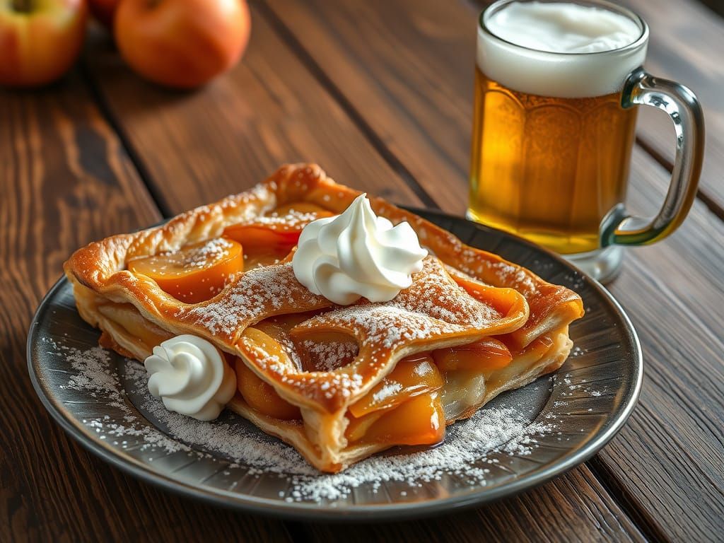 Austrian Apple Strudel in Art Nouveau Style