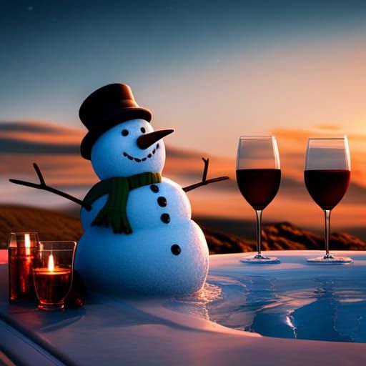 Frosty's Winter Wonderland in Splendid Digital Painting