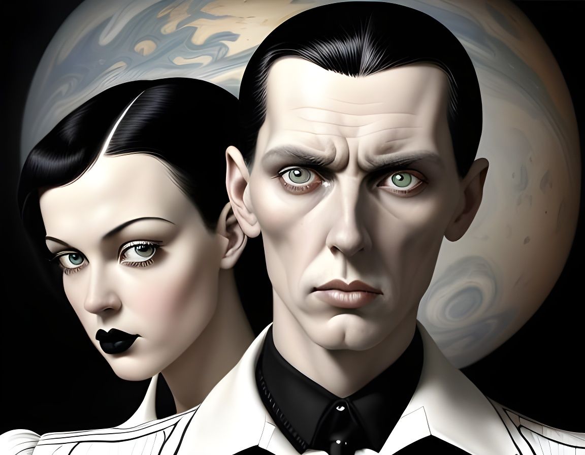 Surrealist Pop Art Portraits in a Dieselpunk Cosmos