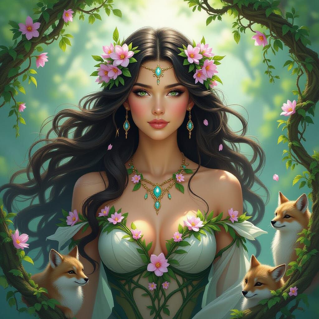 Ethereal Elemental Goddess of Nature and Stone