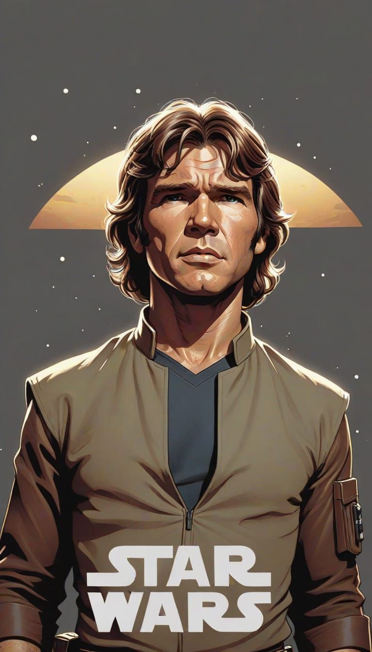 Han Solo as Comic Book Art