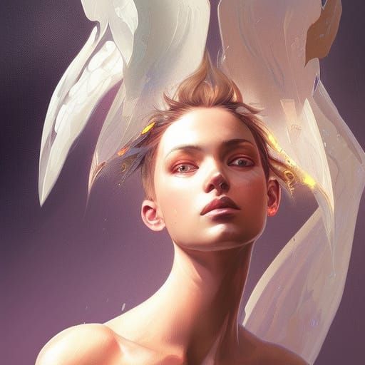 Angel - Ethereal Portrait in Triadic Colors