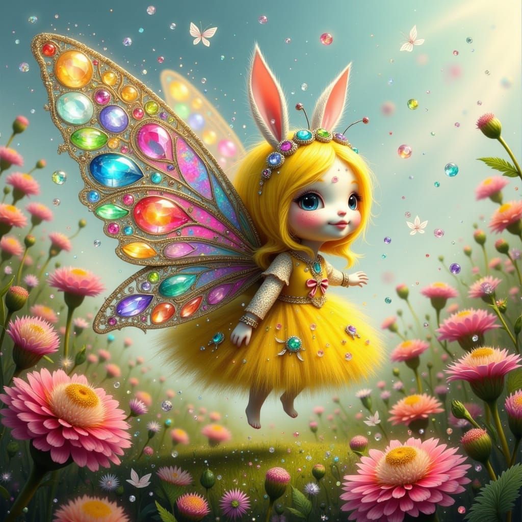 Whimsical Crystalized Fae in Vibrant Gingham