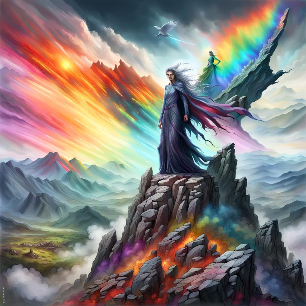 Ethereal Wraith Ascends to Prismatic Skies