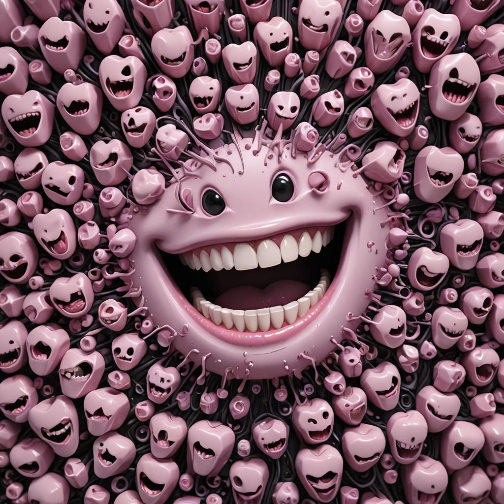 Whimsical Fantasy Book Cover with Gap-Toothed Smile and Glow...