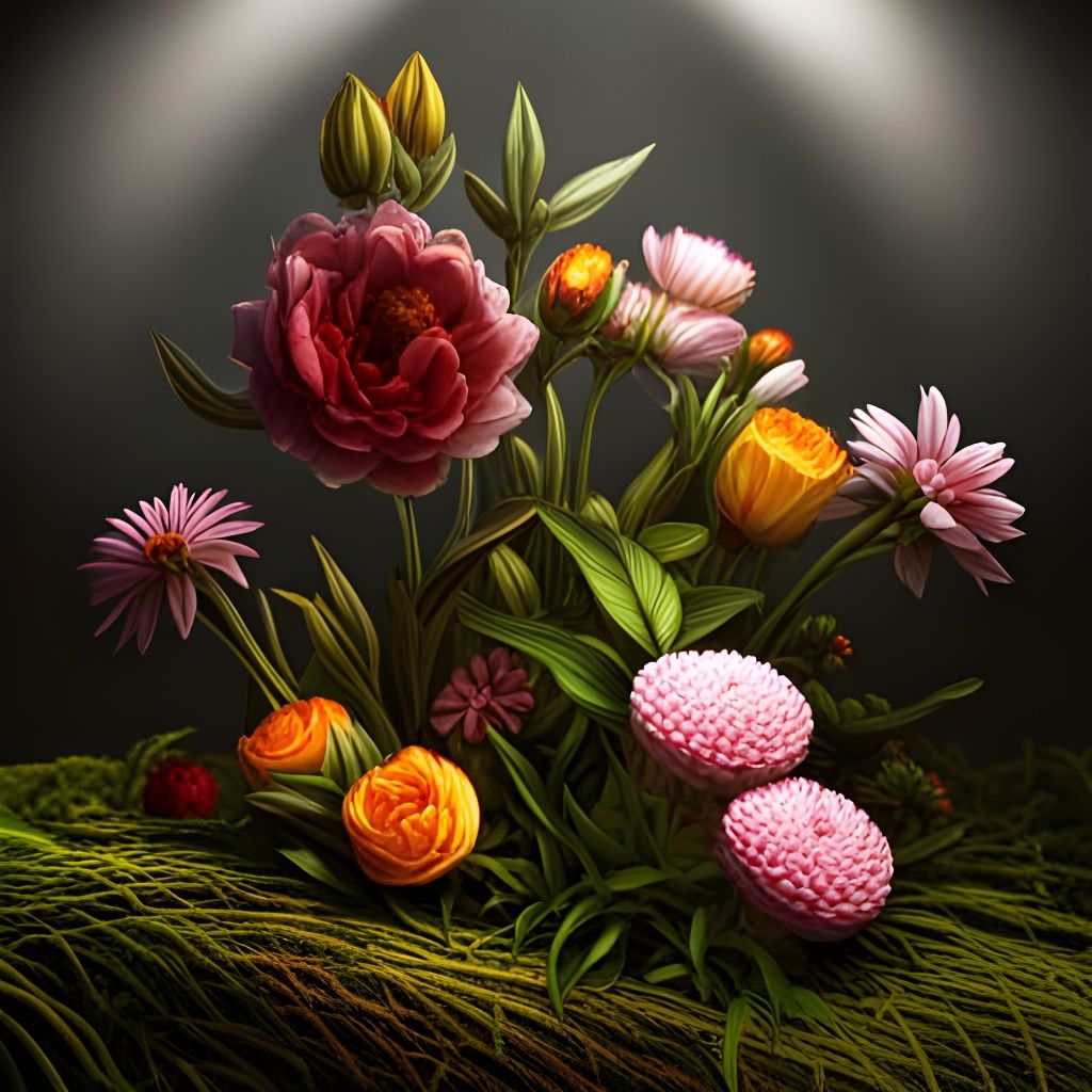 Hyperdetailed Floral Dark Fantasy Concept Art