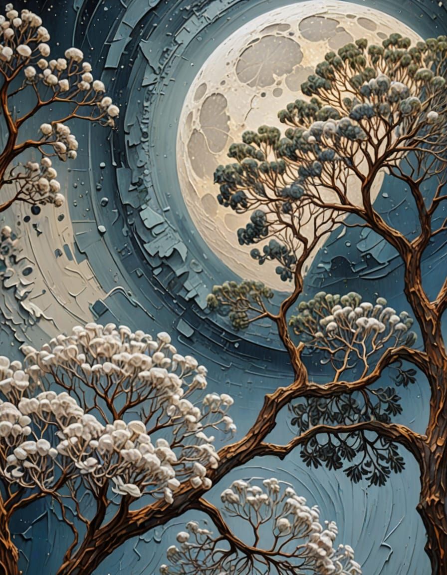 Magical Realism Cityscape with Eucalyptus and Grevillea in I...