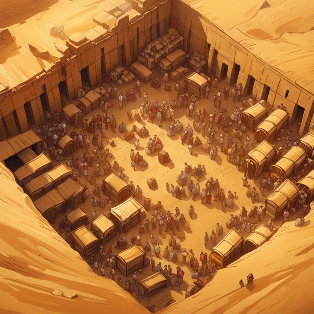 Ancient Desert Exodus Concept Art