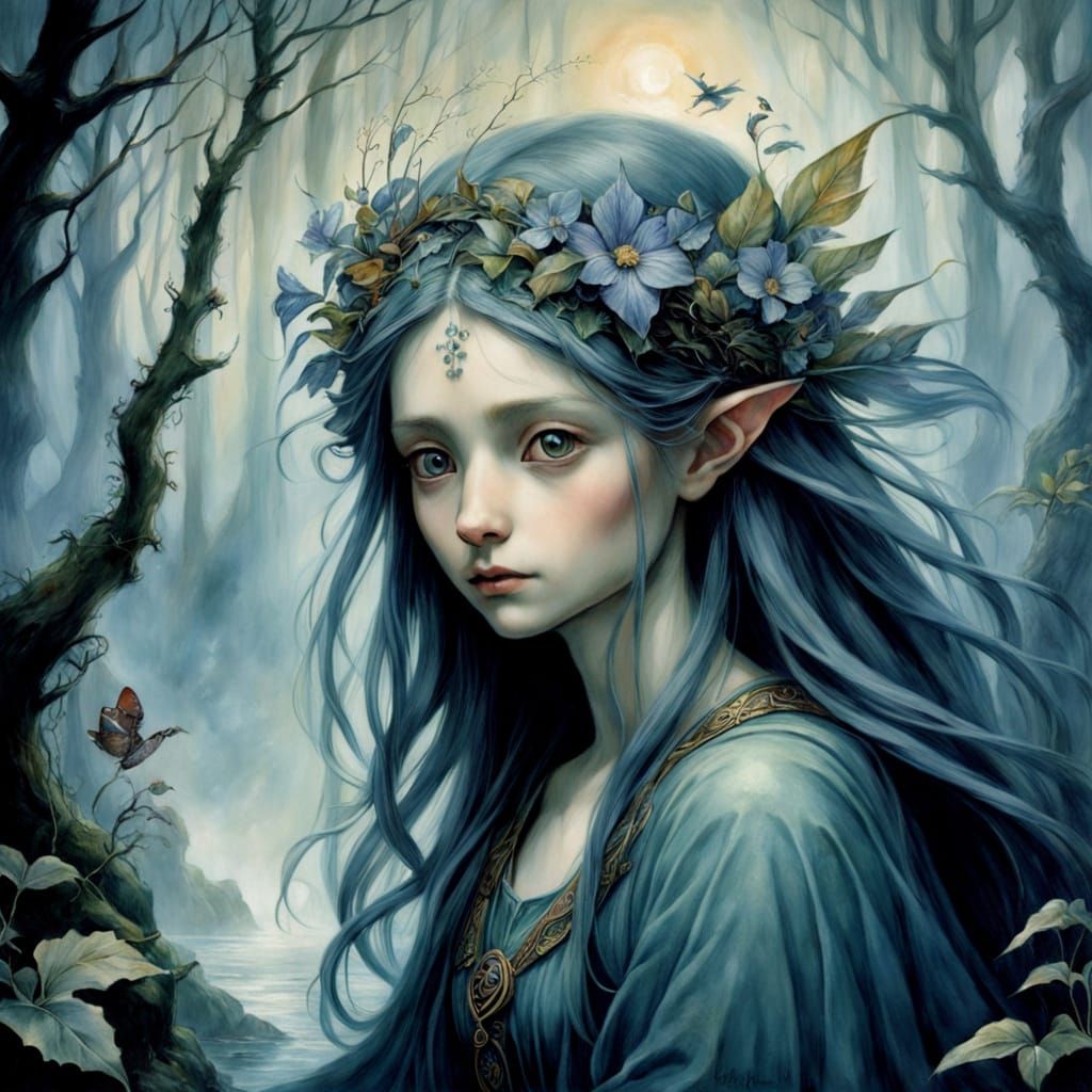 Mystical Seelie Court Landscape with Quagmire Lost in Though...