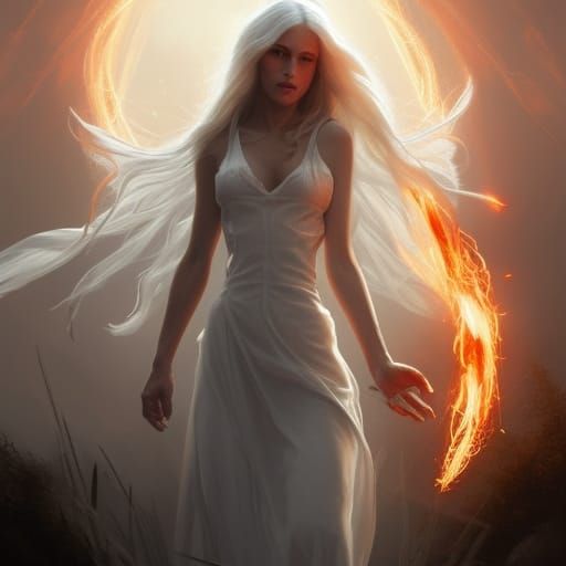 Dark Fantasy Sorceress Conjured in Radiant, Deep Colors