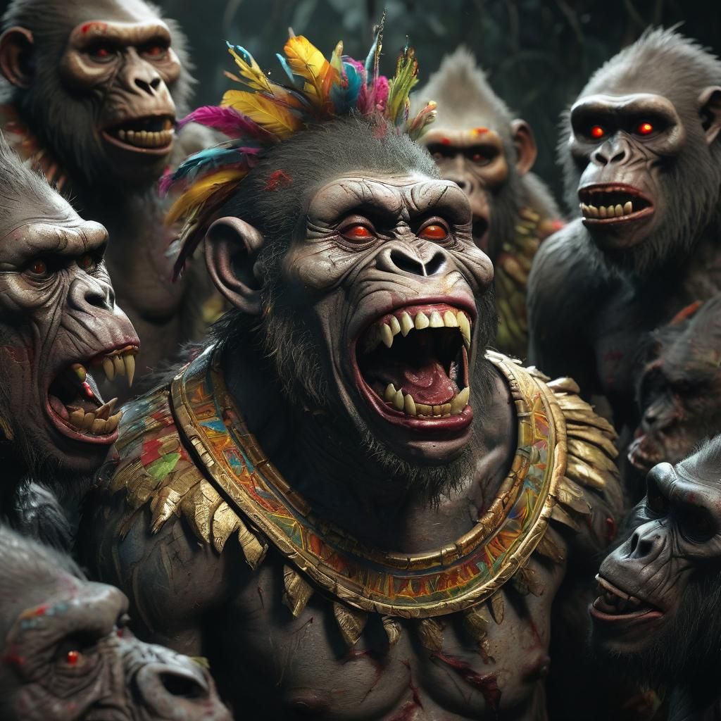 Hyper-Realistic Digital Art of Zombie Chieftain in Cinematic...