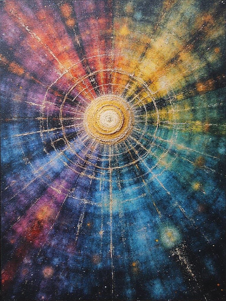 Breaking Geometry Petri Effect Silverpoint Resin Acrylic