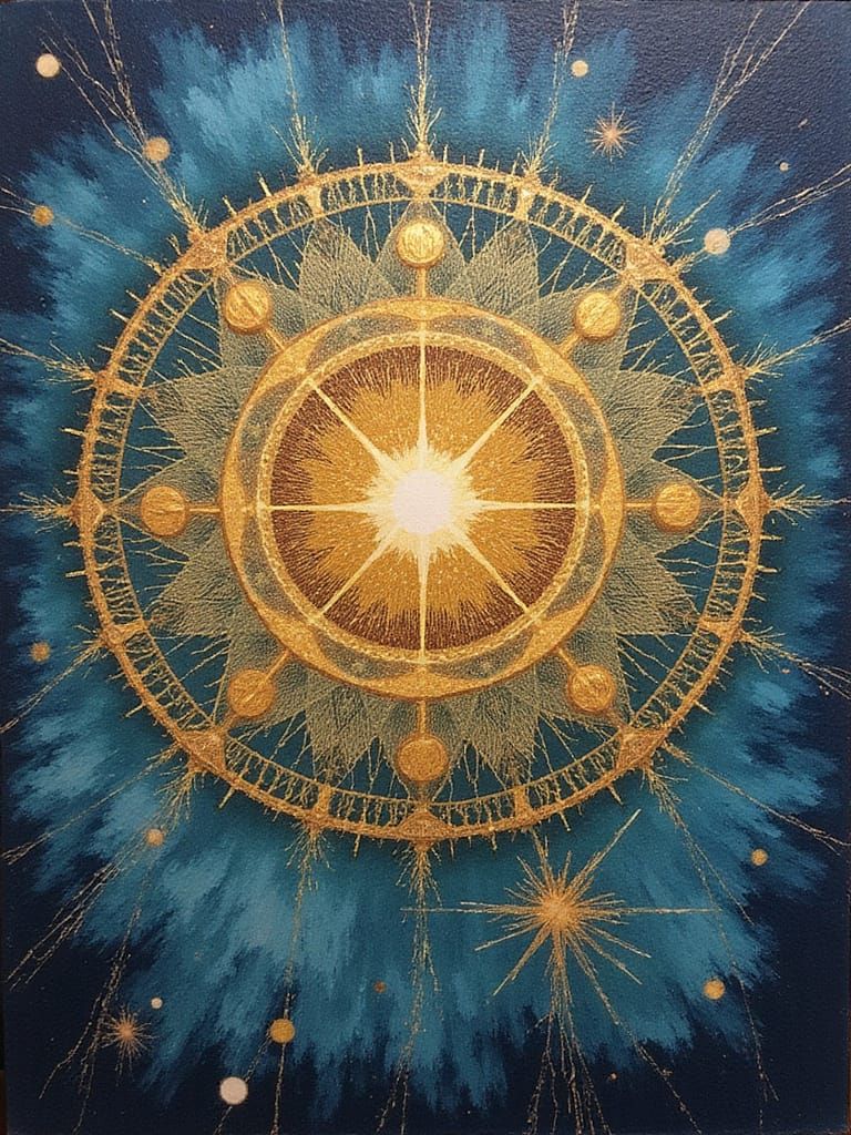 Breaking Geometry Petri Effect Silverpoint Resin Acrylic